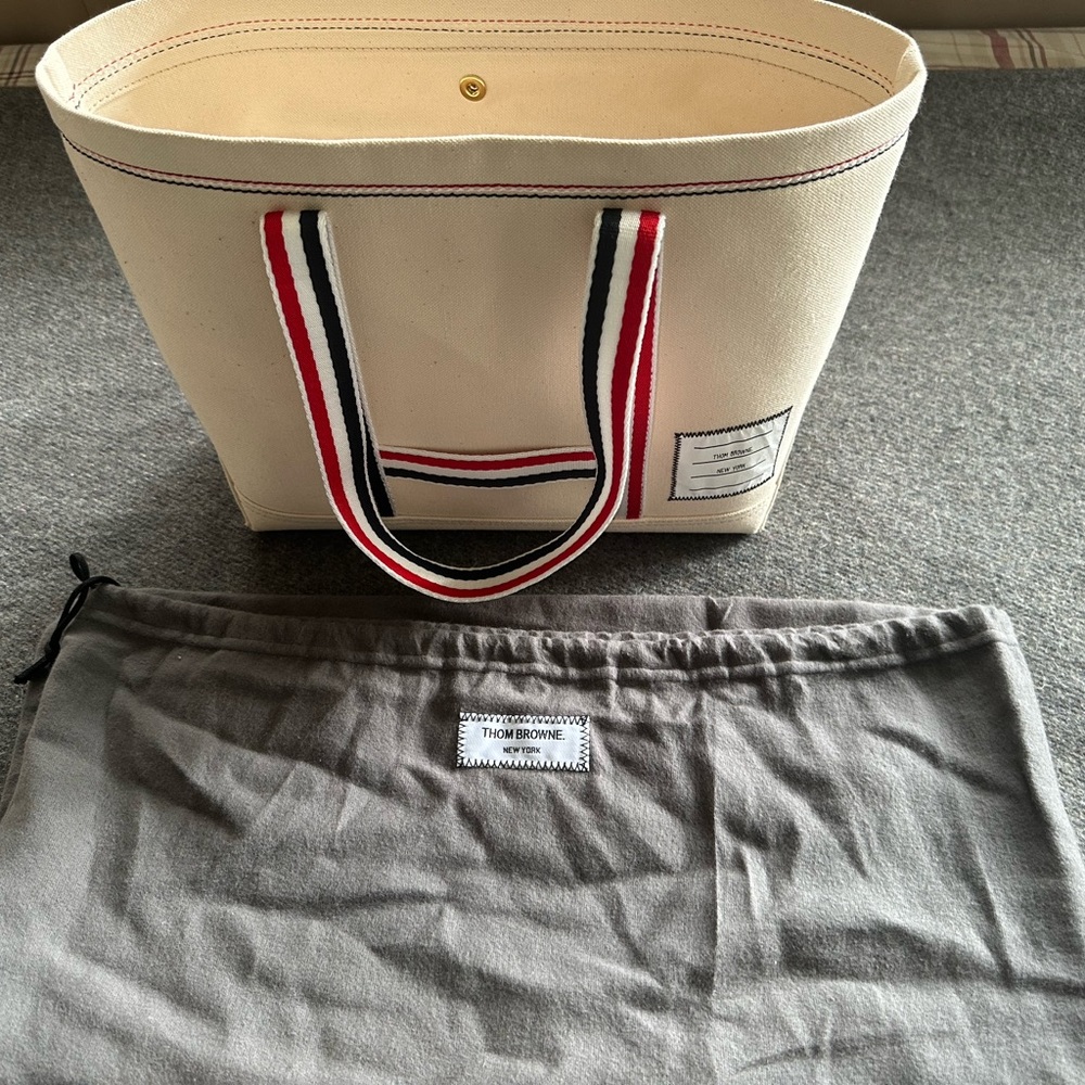 Thom Browne Off-White Small Tote